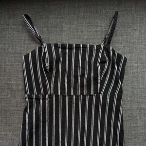 Hollister Black and White Cotton Mini Dress